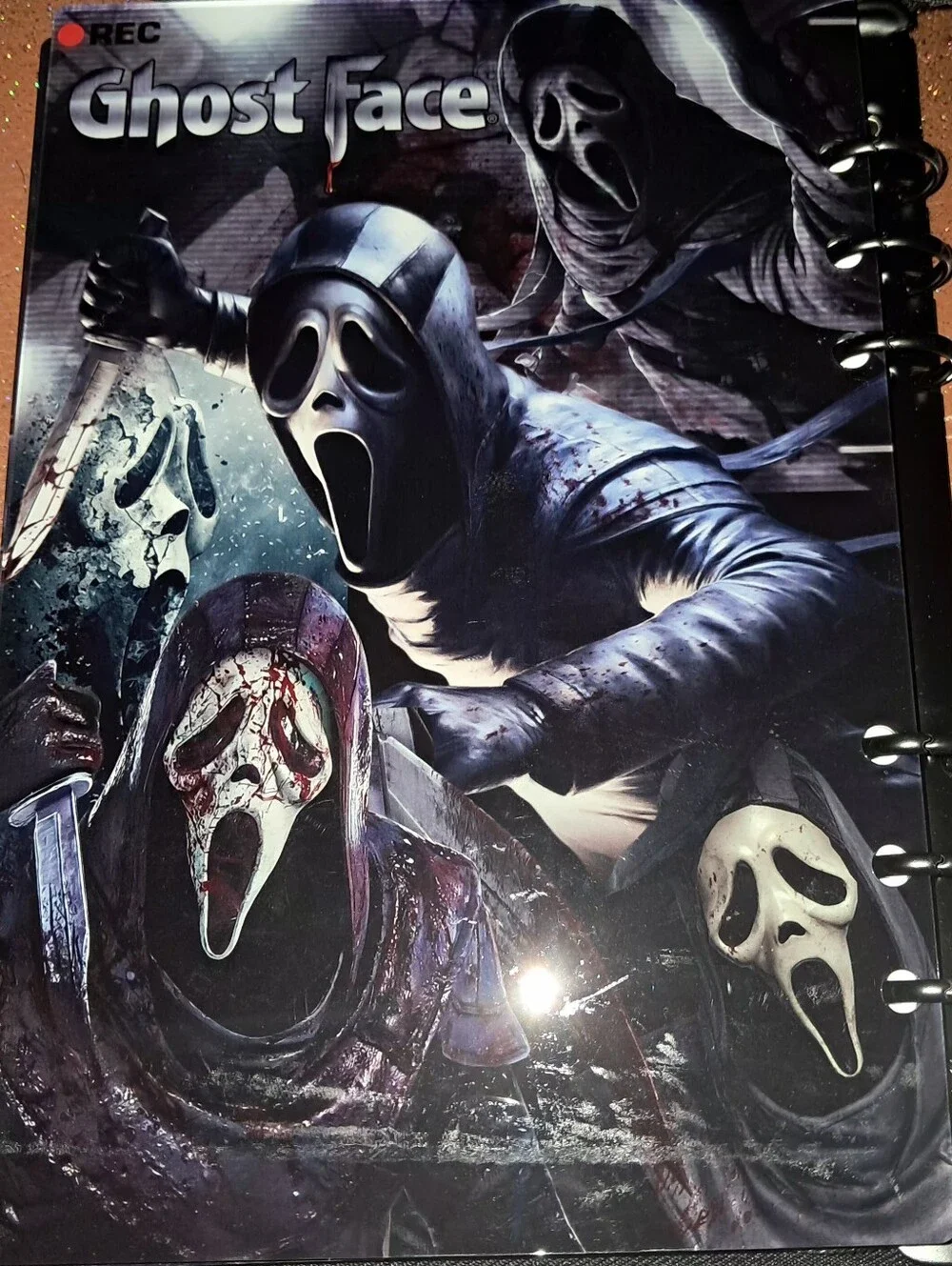 New! A5 Size GHOST FACE Acrylic Shaker Notebook